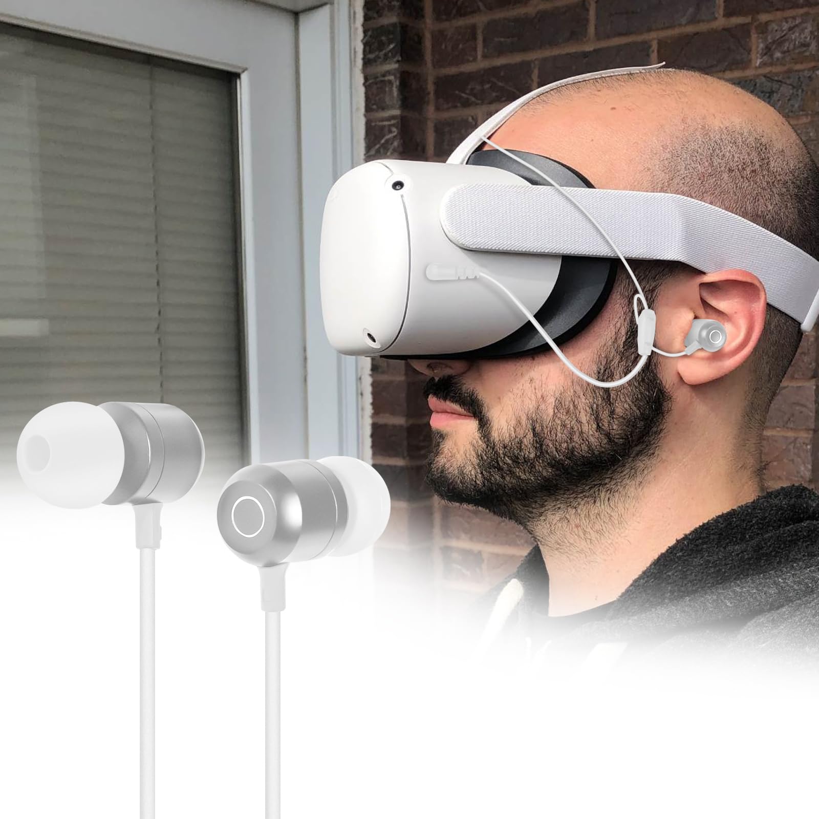 Amazon.com: GEEKRIA VR in-Ear Headphones Compatible with Meta